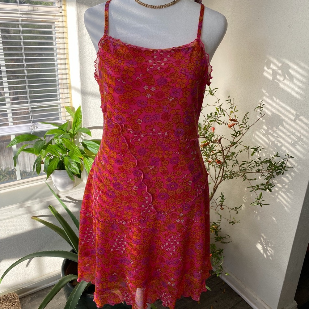 Wild Fable Pink and Orange Floral Dress